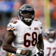 Sep 15, 2019; Denver, CO, USA; Chicago Bears center James Daniels (68) in the second quarter against the Denver Broncos at Empower Field at Mile High.